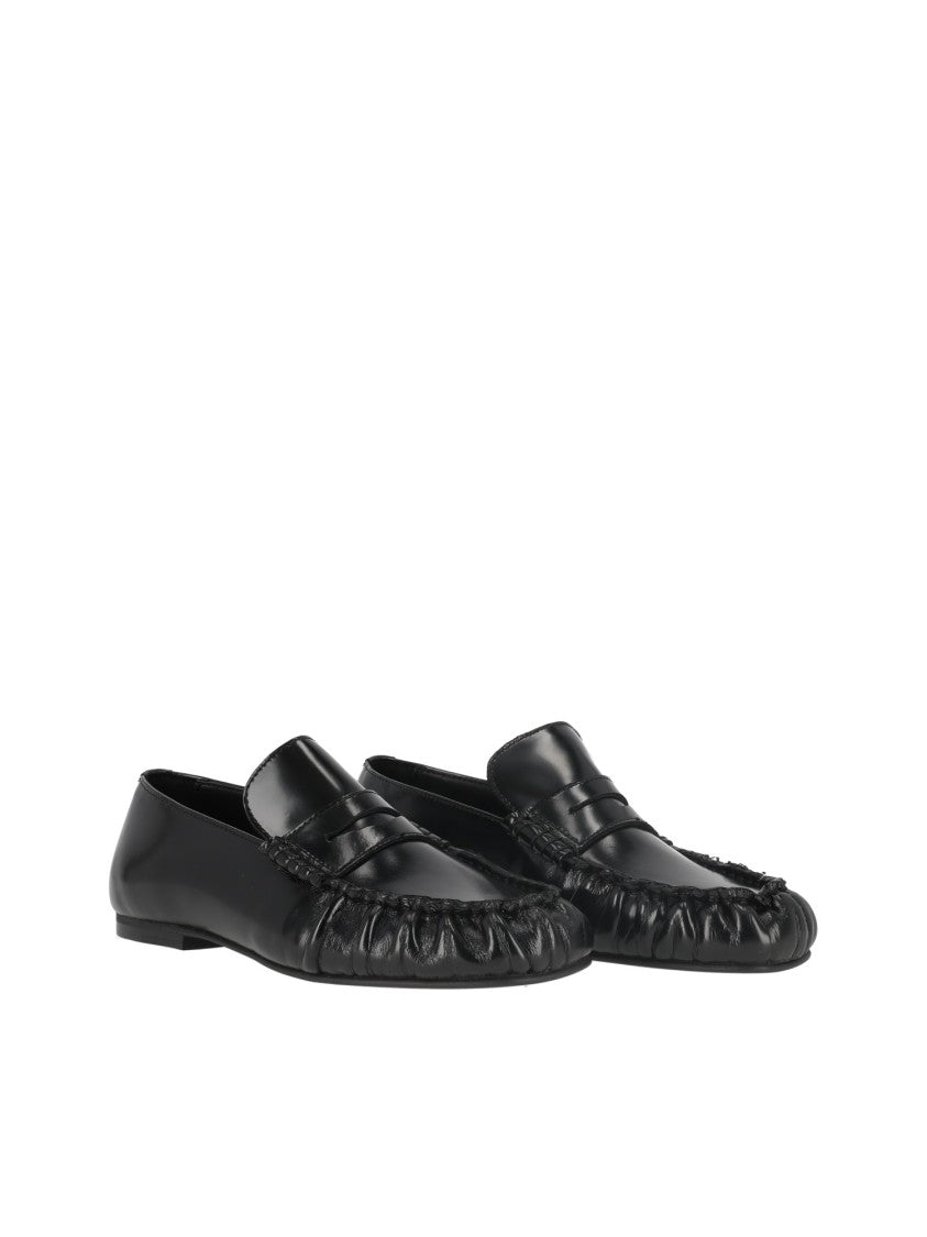 Alohas Black Aven Leather Loafers
