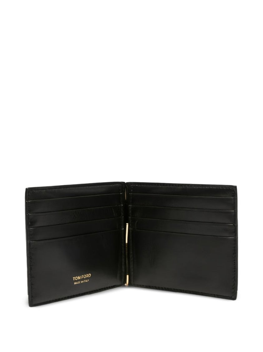Tom Ford Calf Leather Wallet With Crocodile Texture
