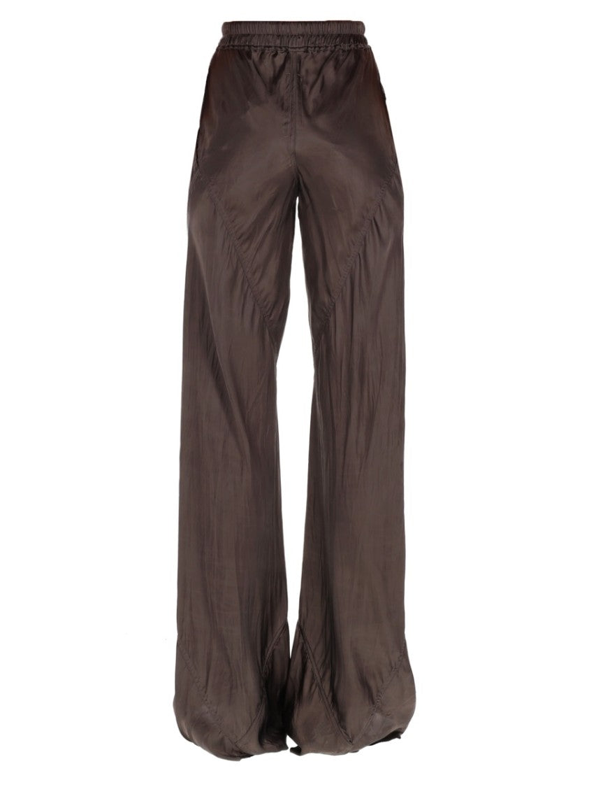 Rick Owens Bias Cupro Wide-Leg Drawstring Pants