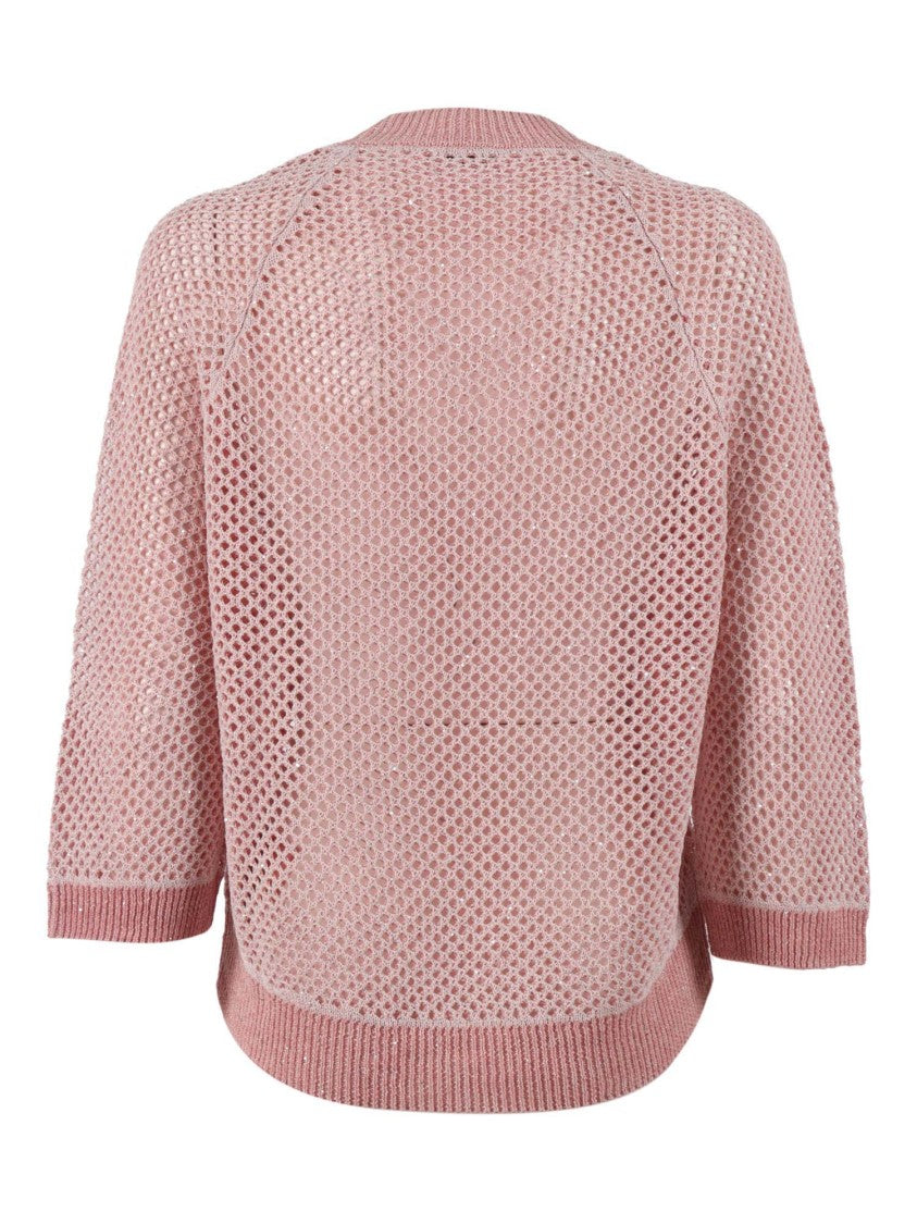 Peserico Open Knit V Neck Sweater