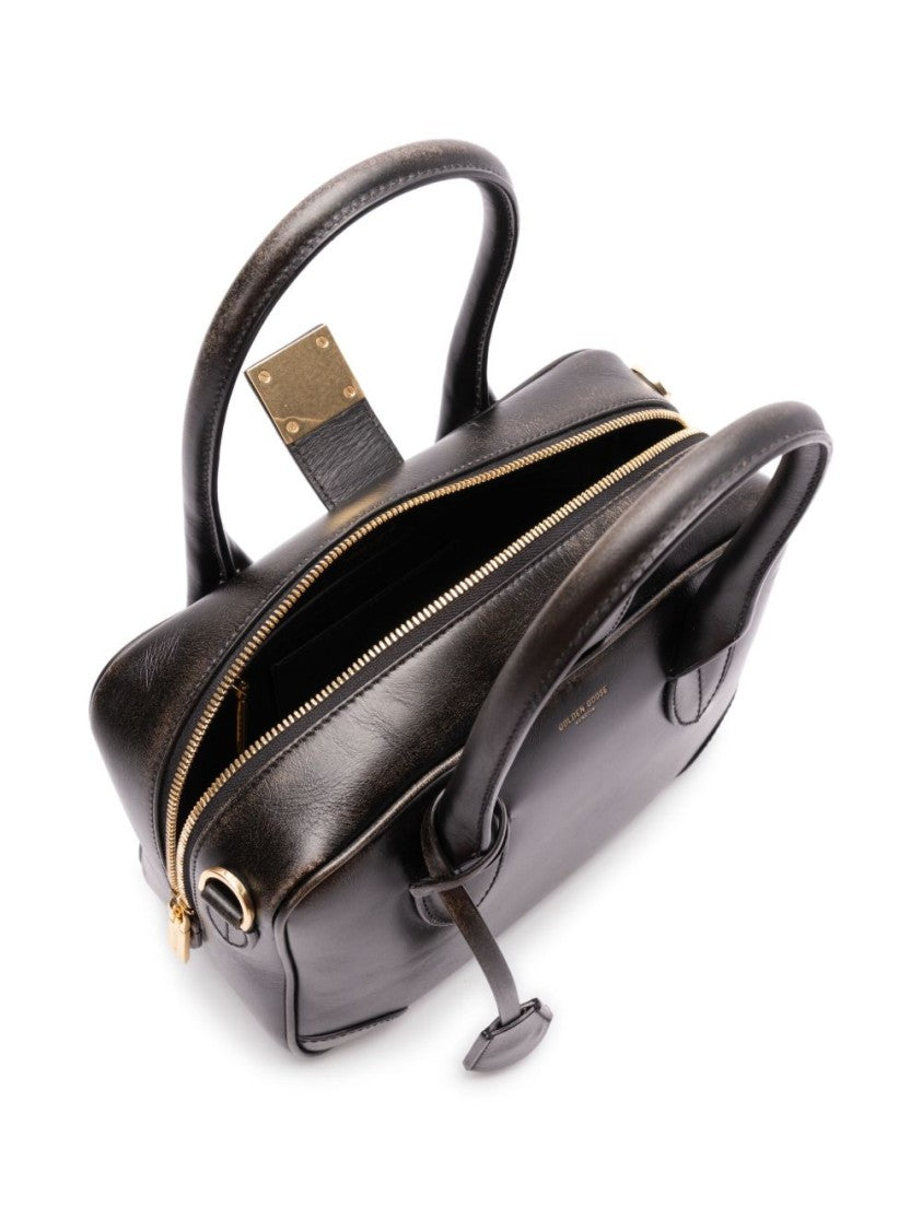 Golden Goose Structured Nero Leather Handbag