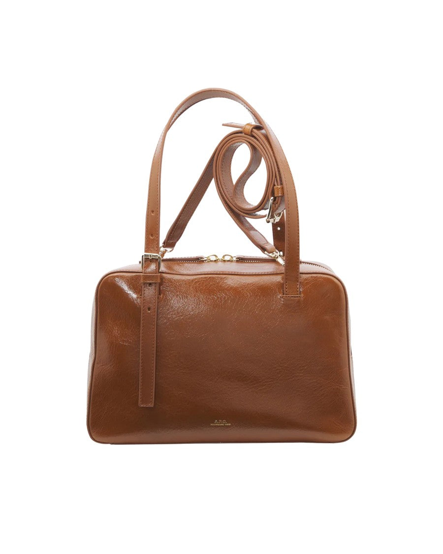A.P.C. Coffee Virginie Box Handbag