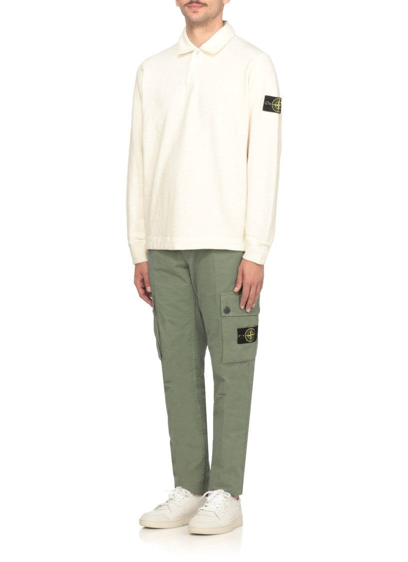Stone Island Ivory Cotton Sweatshirt