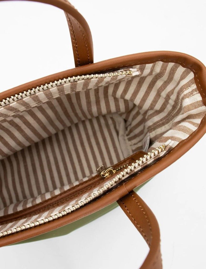 Mc2 Saint Barth Compact Mini Bag With Structured Silhouette In Military Green