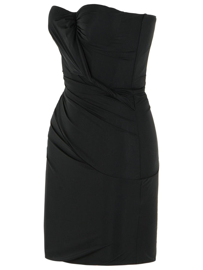 Blumarine Black Stretch Nylon Dress