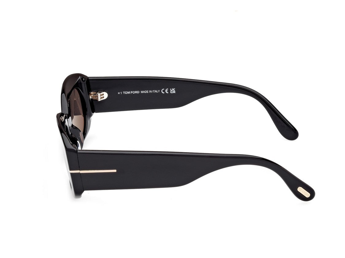 Tom Ford Gold Ft1187 Bold Oversized Square Sunglasses