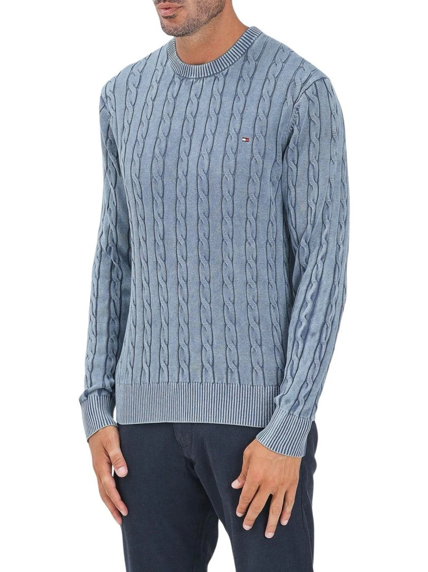 Tommy Hilfiger Timeless Cable Knit Crewneck Sweater By Tommy Hilfiger