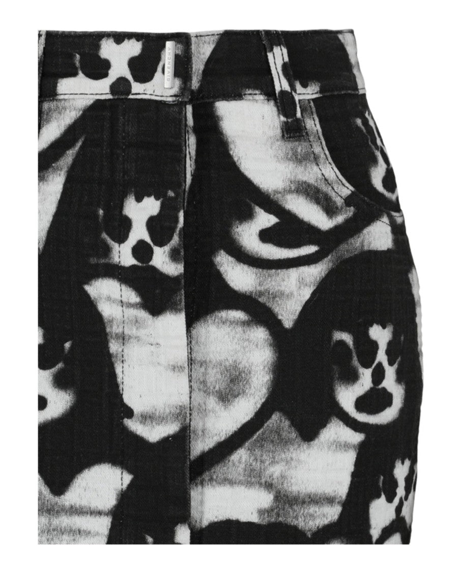 Givenchy X Chito Grafitti Denim Skirt