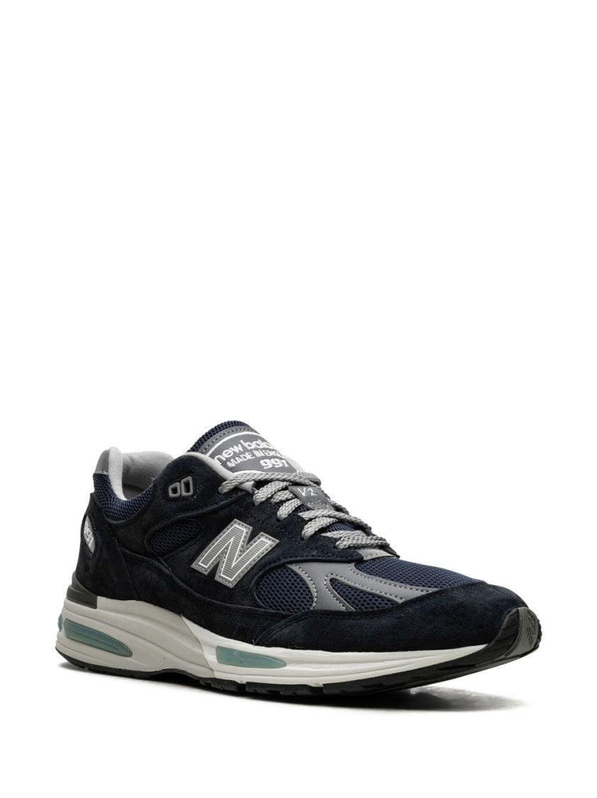 New Balance Black 991V2 Suede Cushioning Sneakers