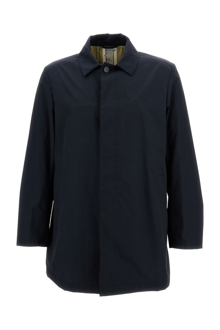 L'impermeabile Structured Dark Blue Coat