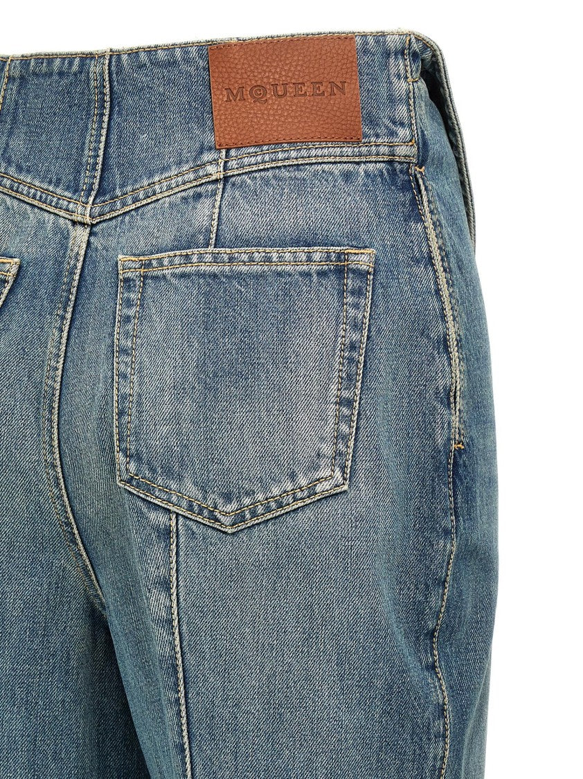 Mcqueen Bootcut High-Waist Denim Pants