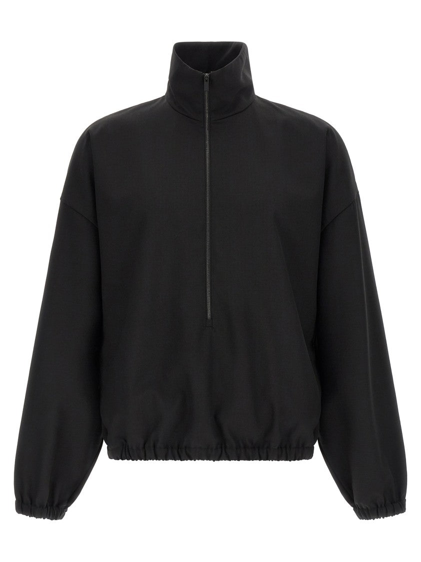 Fear Of God High Neck Half-Zip Sweatshirt With Ripstop Texture