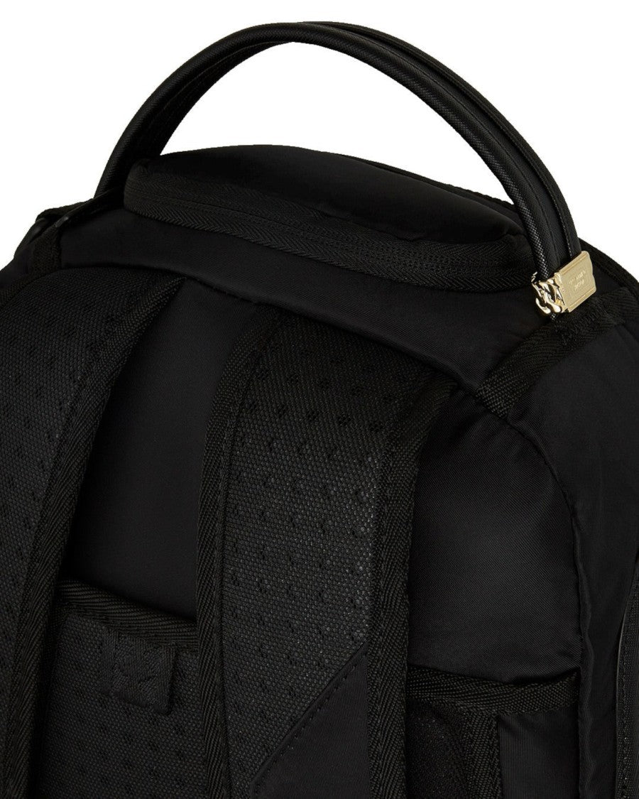 Sprayground Black Backpack With Bold Shark Mouth Design