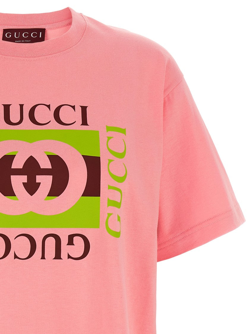 Gucci Incrocio Gg E Web' Print T-Shirt