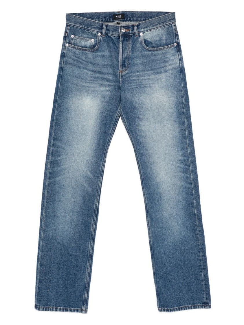 A.P.C. Blue Five Pocket Cotton Jeans