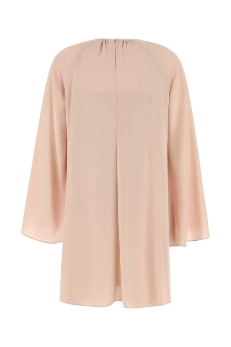 Mm Studio Pastel Pink Triacetate Blend Madia Dress