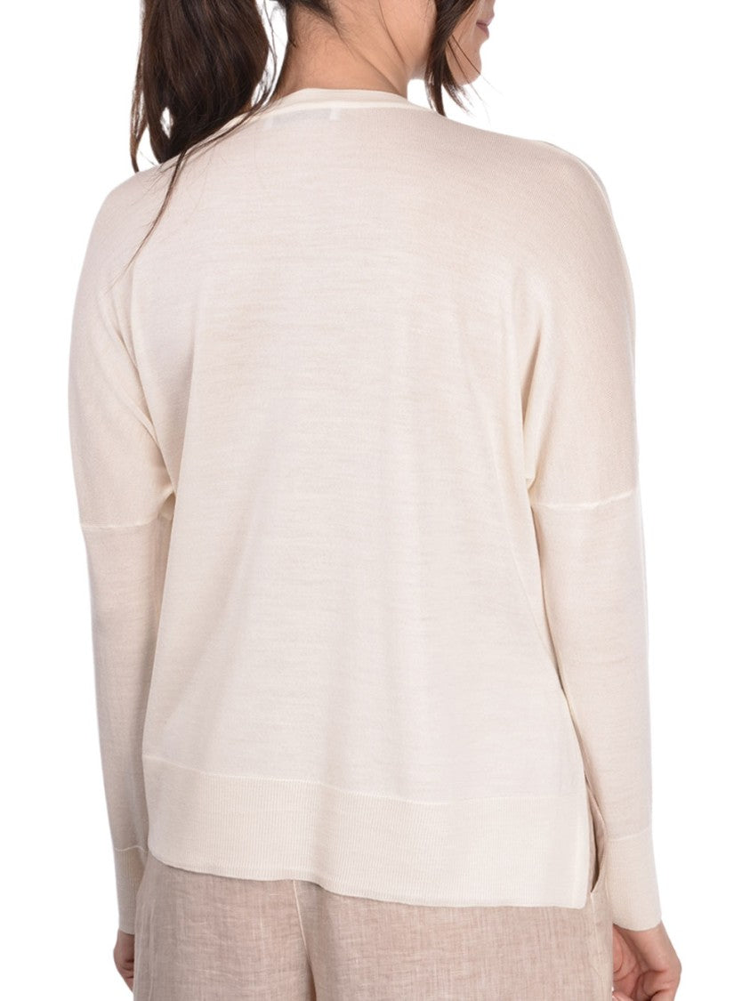 Gran Sasso Grey Lightweight Wool Crew Neck Sweater