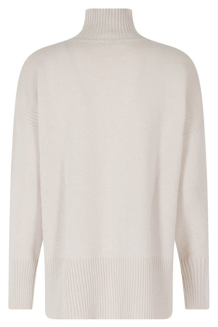 Roberto Collina Meringue Merino Wool-Blend Turtleneck