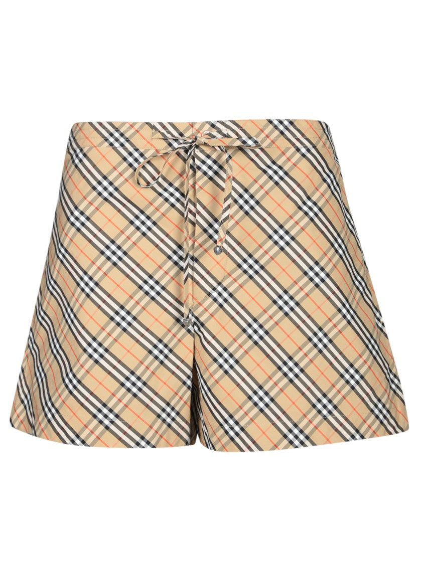 Burberry Classic Plaid Beige Shorts