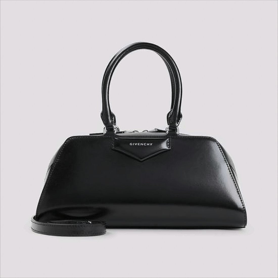 Givenchy Structured Black Calf Leather Tote Bag