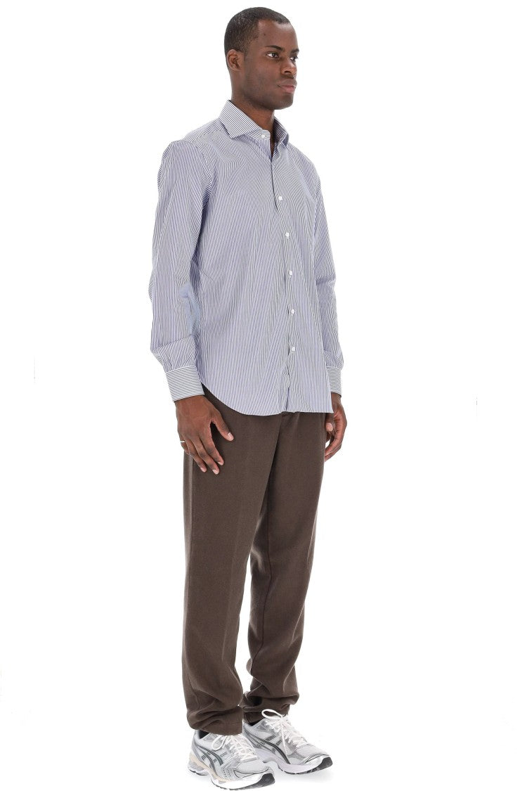 Barba Journey Line Cotton Striped Shirt