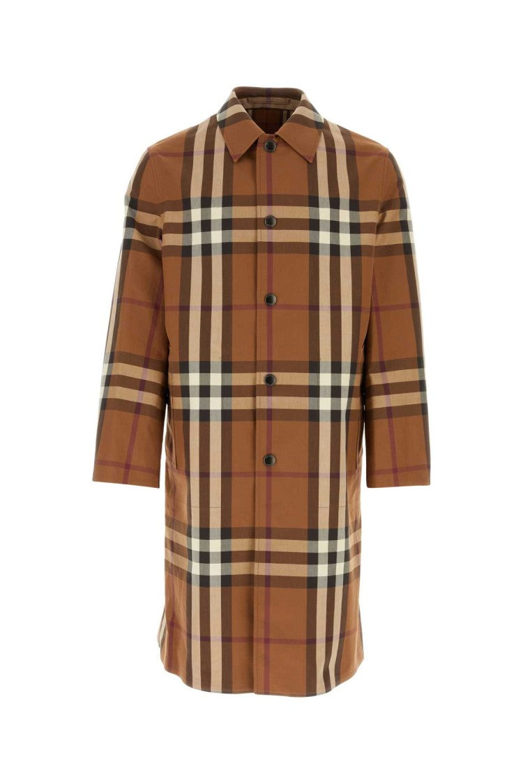 Burberry Embroidered Cotton Eversible Overcoat