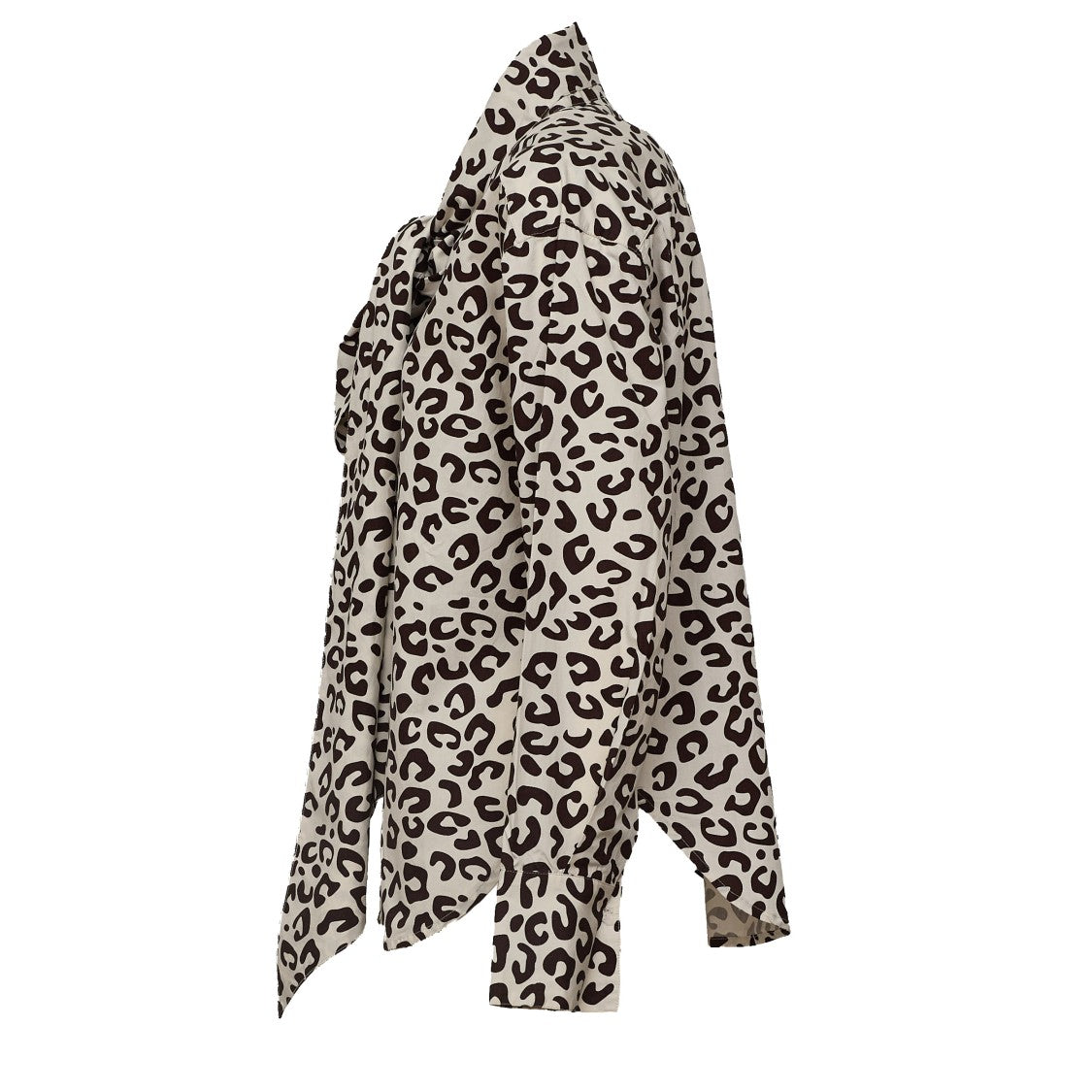 Essentiel Antwerp Kaleesi Leopard Print Pussy Bow Tie Blouse