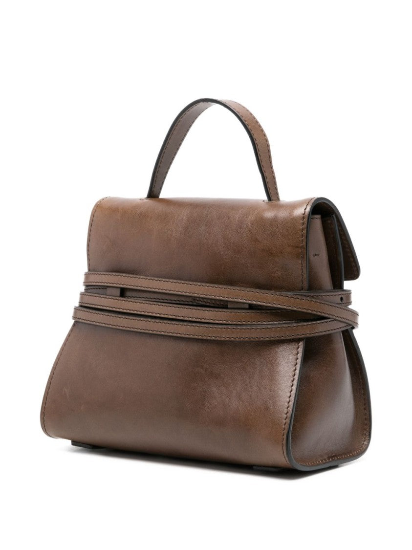 Moschino Trapezoidal Structured Handbag With Adjustable Strap