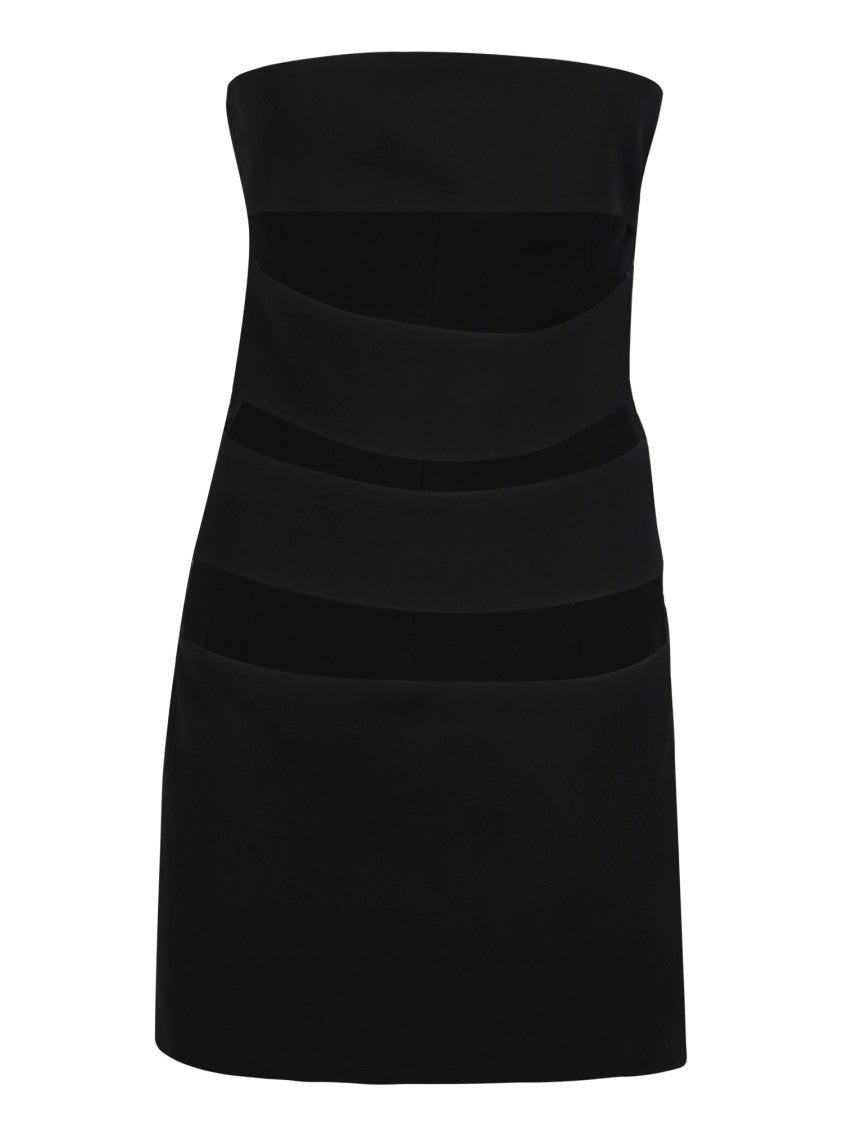 Mônot Black Dress With Cut-Out Panels