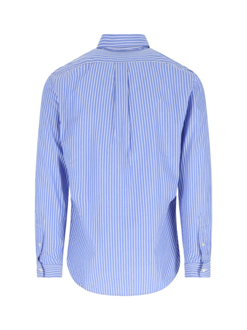 Polo Ralph Lauren Blue Vertical Striped Long-Sleeve Shirt