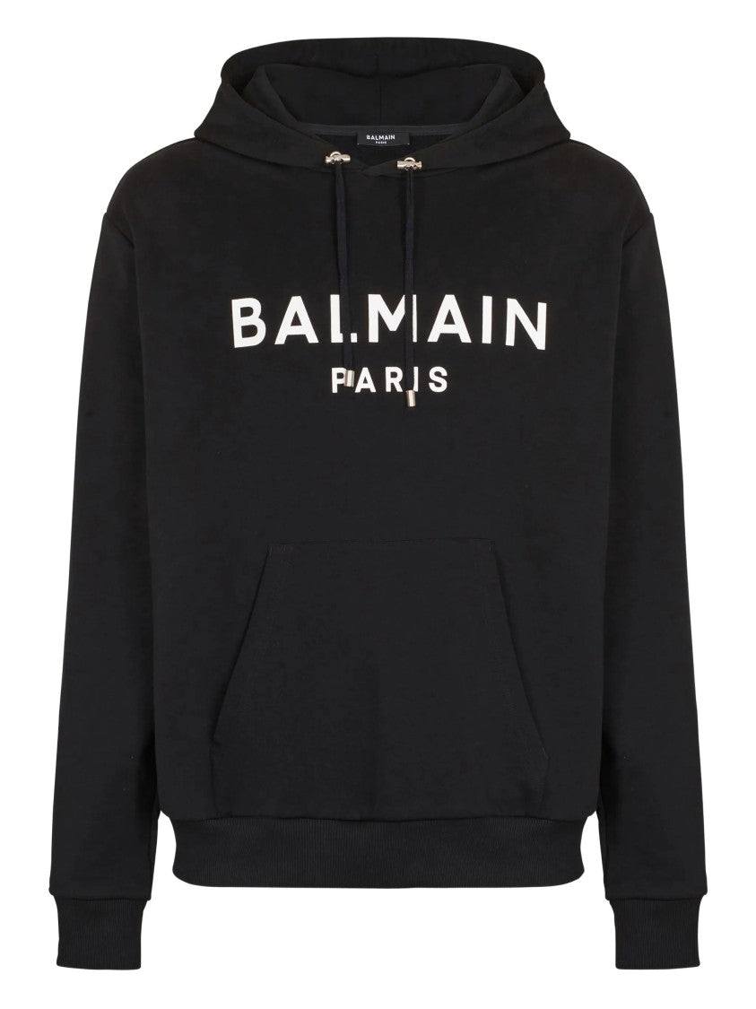 Balmain Black Classic Ls Cotton Hoodie