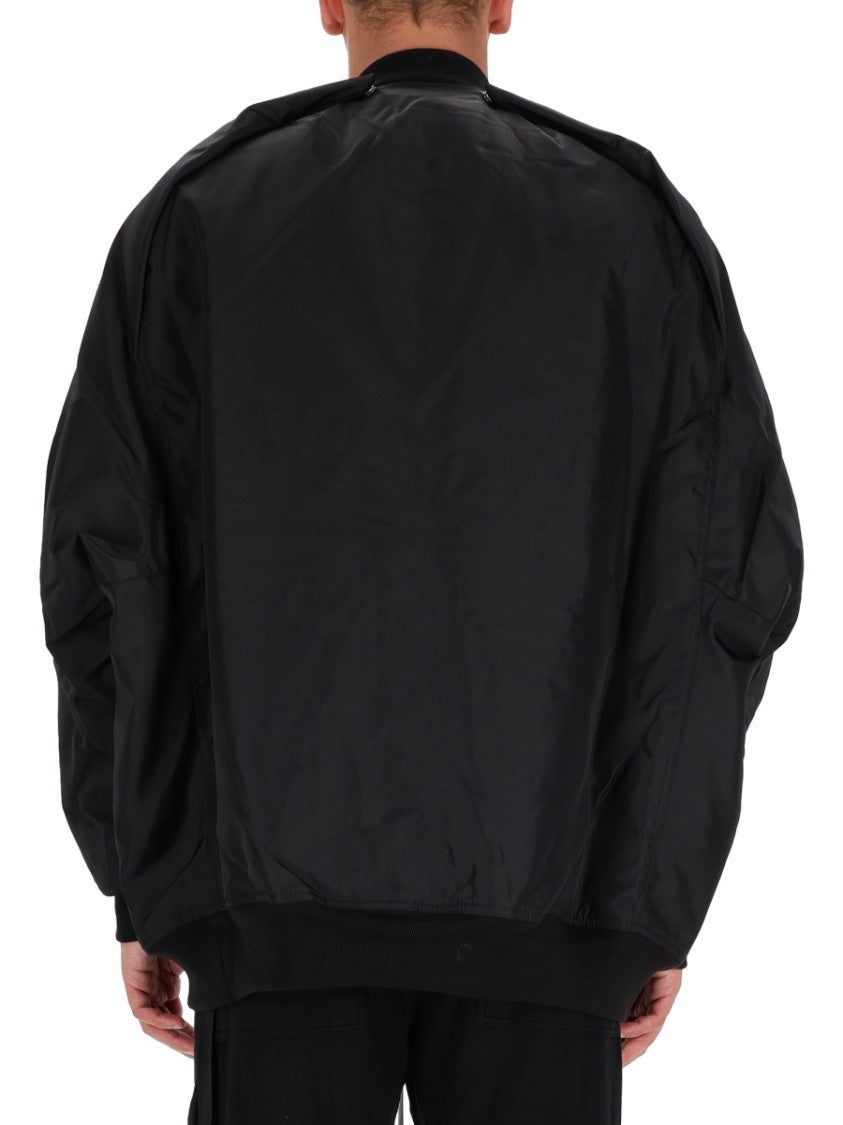 Drkshdw By Rick Owens Oversized Matte Black Nylon Jacket