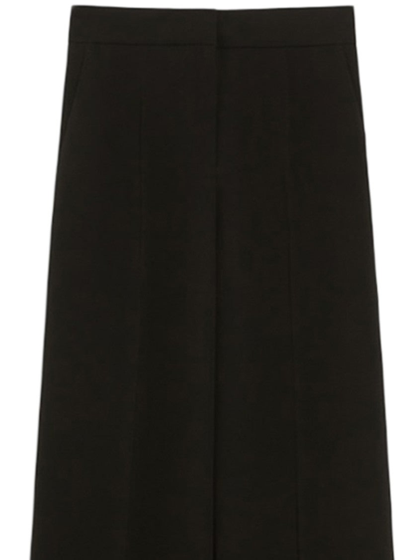 Max Mara Black Abetone Straight-Leg Cady Pants
