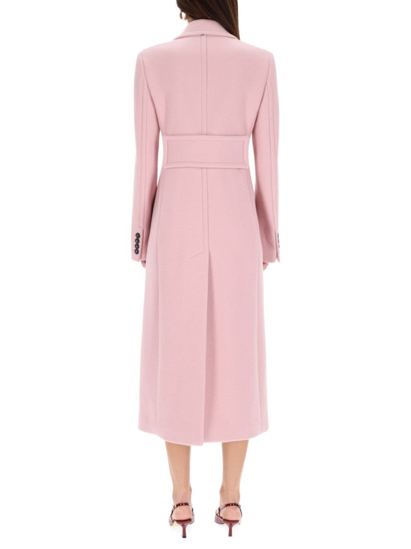 Sportmax Tailored Double-Breasted Virgin Wool Coat