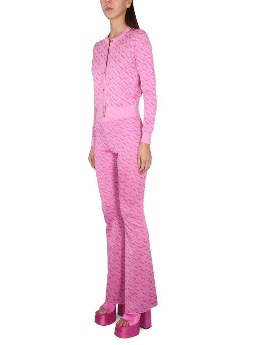 Versace Jacquard Cardigan La Greca