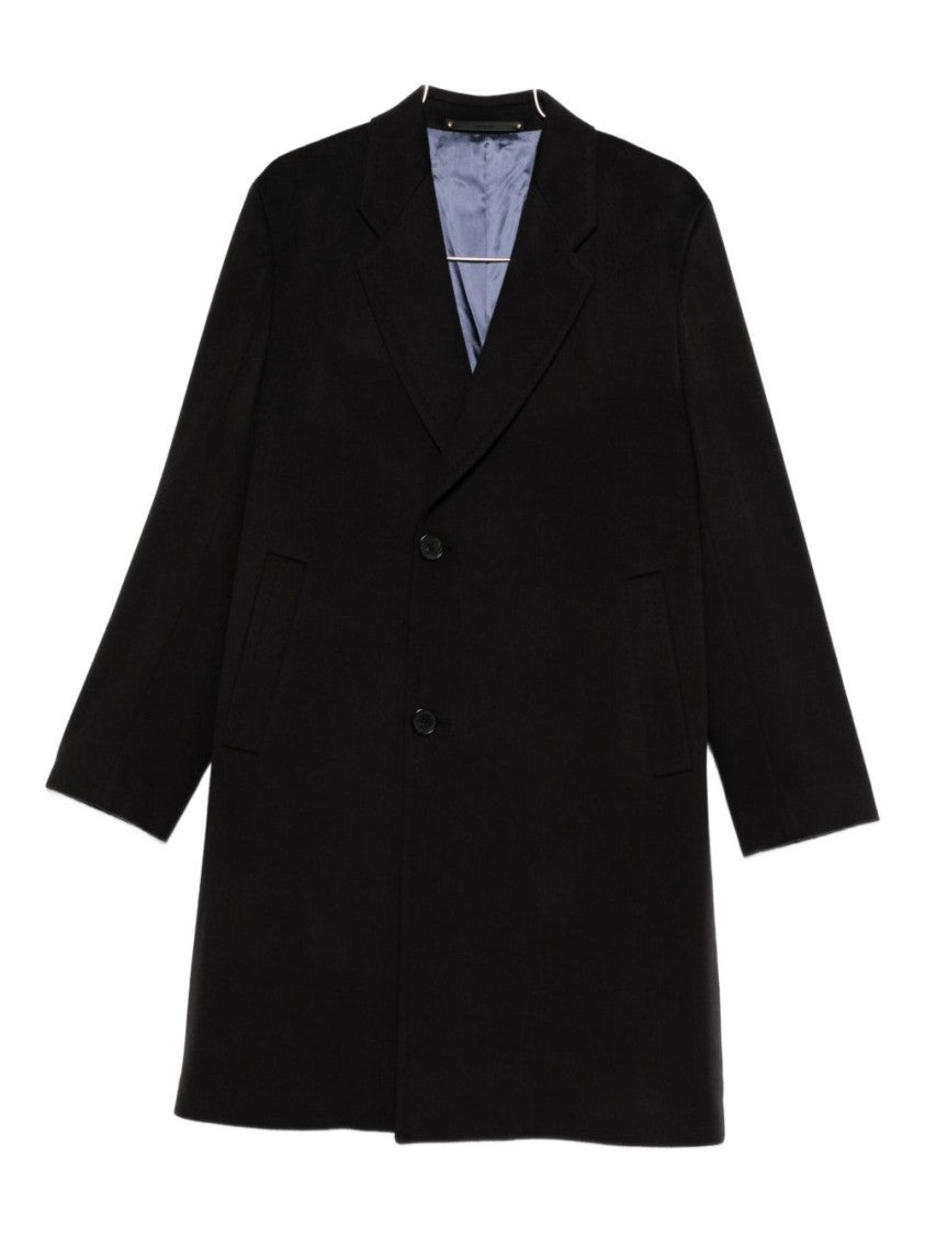 Paul Smith Cashmere Tailored Coat With Notched Lapel