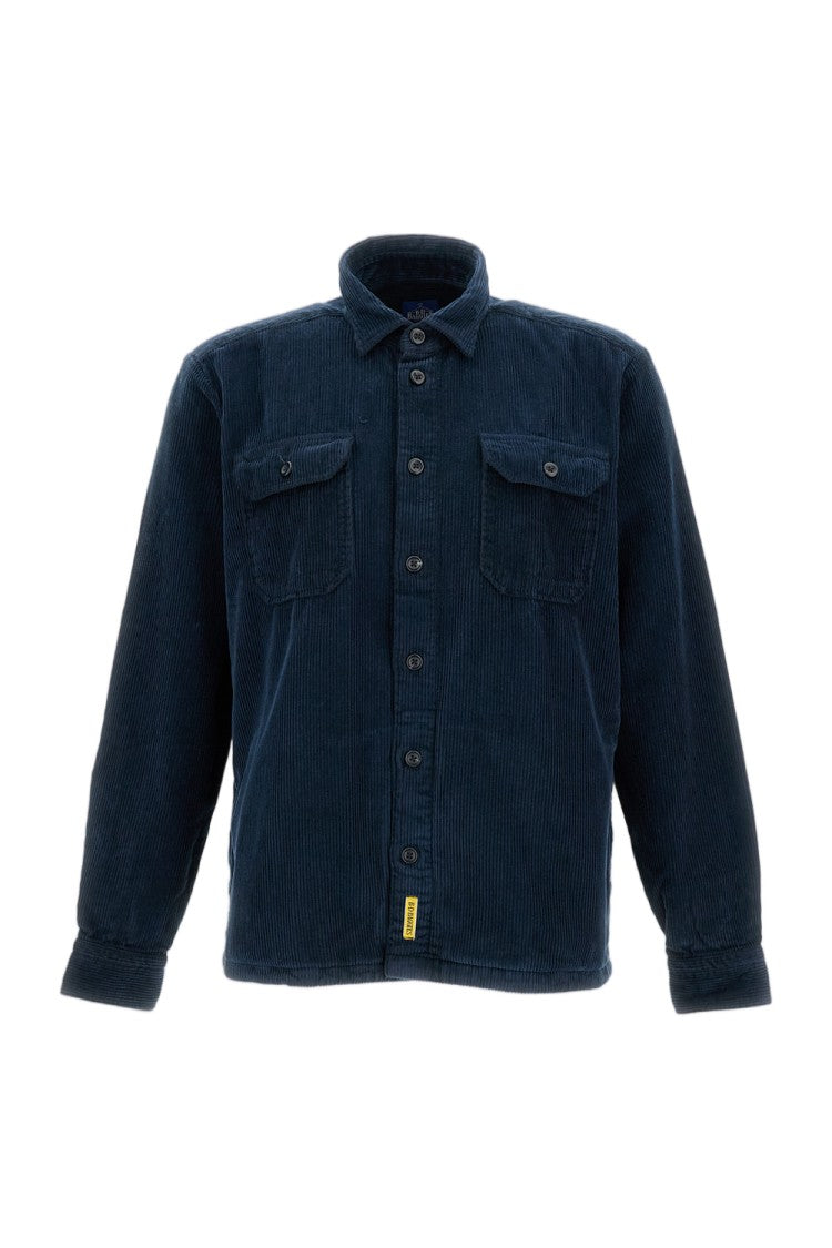 Bdbaggies Blue Corduroy Button-Front Shirt Jacket
