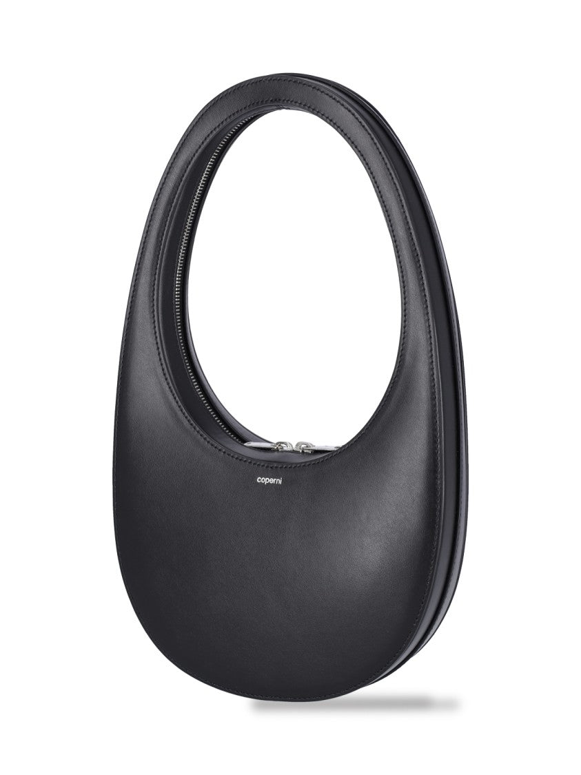 Coperni "Swipe" Shoulder Bag, In Black Leather