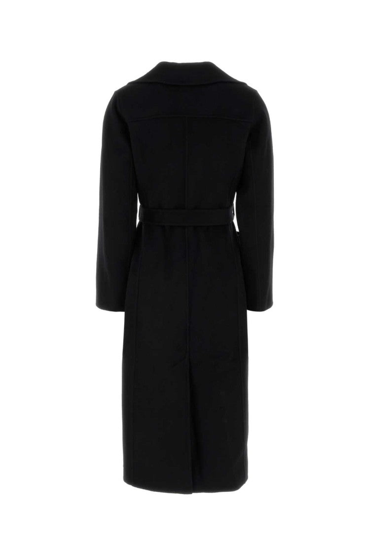 Michael Michael Kors Black Wool Blend Coat