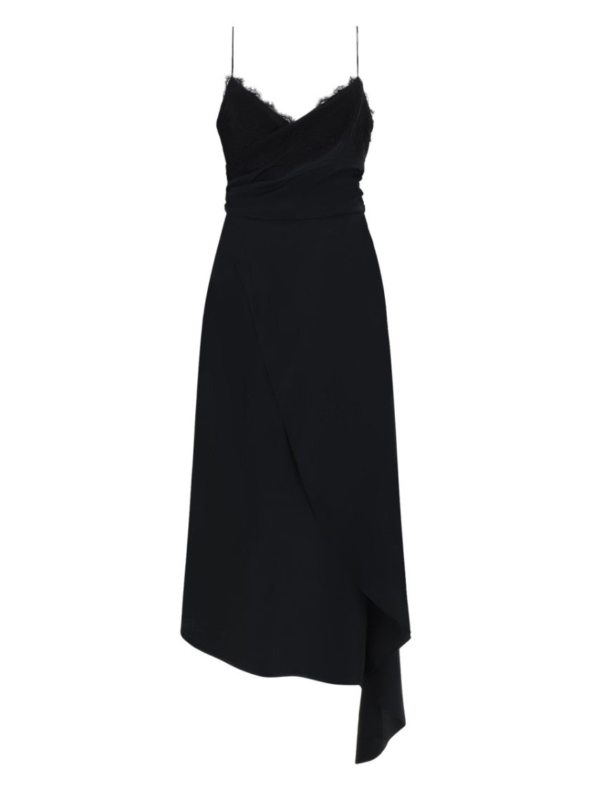 Moschino Spaghetti Straps Asymmetrical Hem Dress