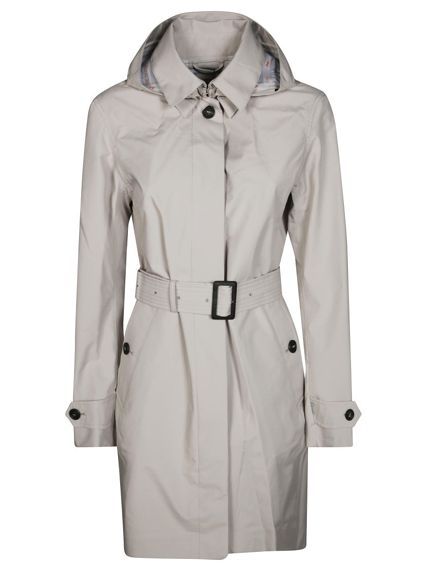 Save The Duck Tailored Trench Coat With Belted Waist