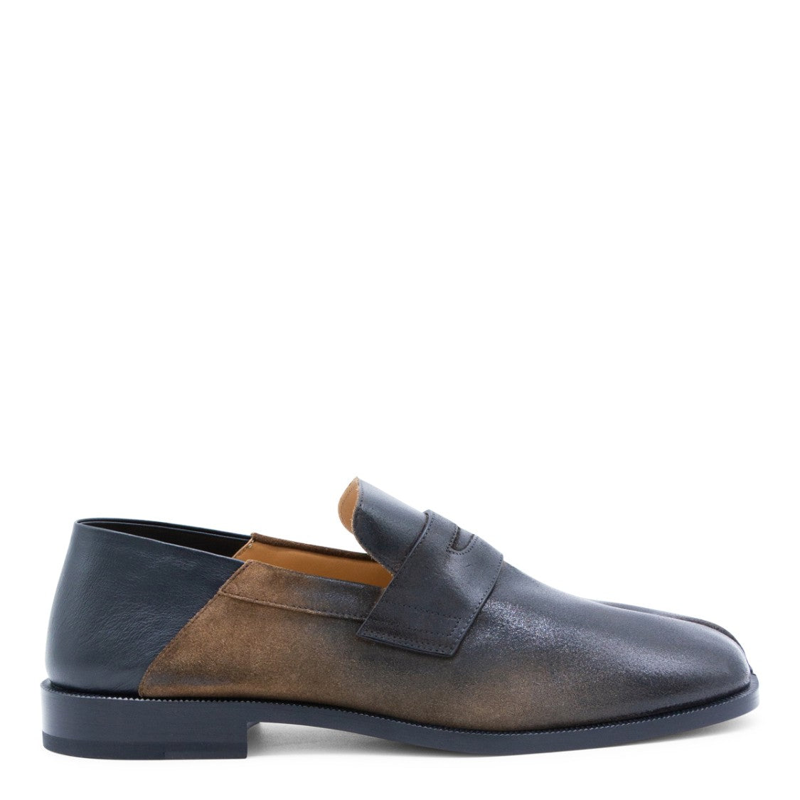Maison Margiela Split-Toe Flat Shoes With Penny Loafer Strap