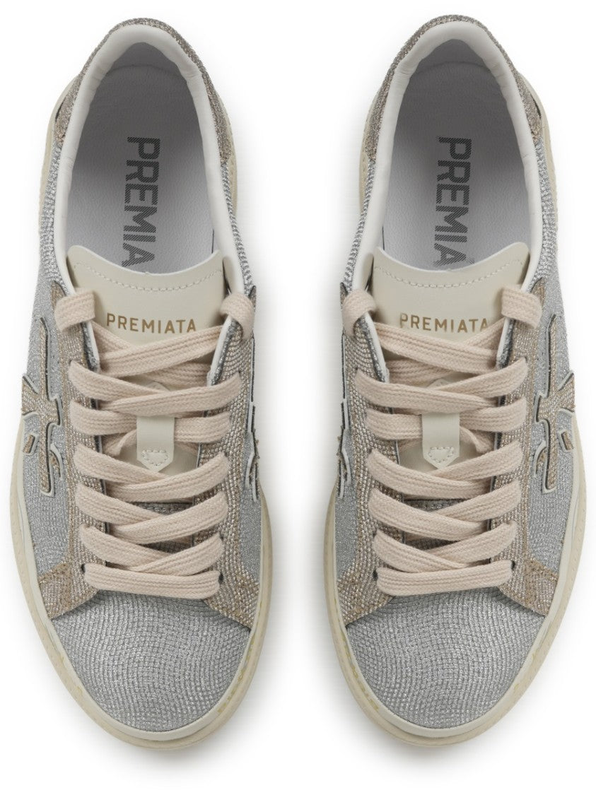 Premiata Claudia Textured Upper Cushioned Sneakers