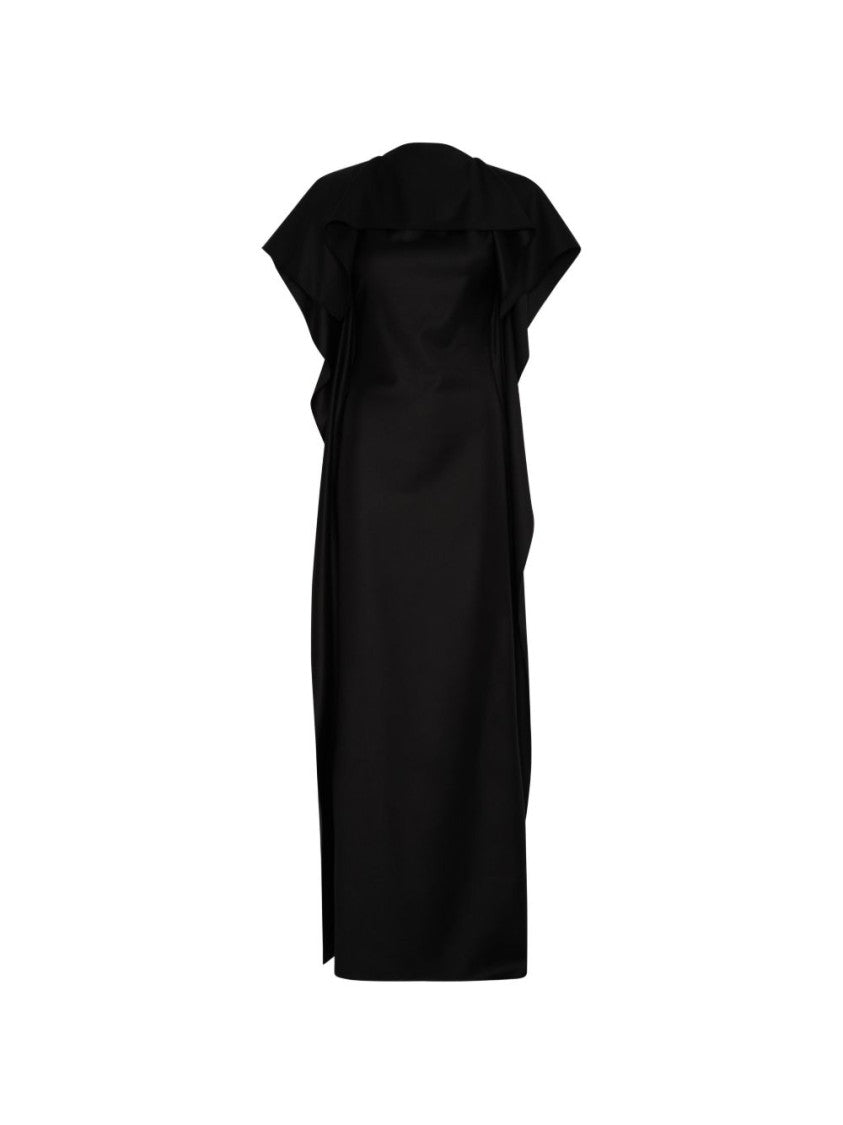 Jean Paul Gaultier Midi Dress With Ruffled Sleeves And Square Neckline