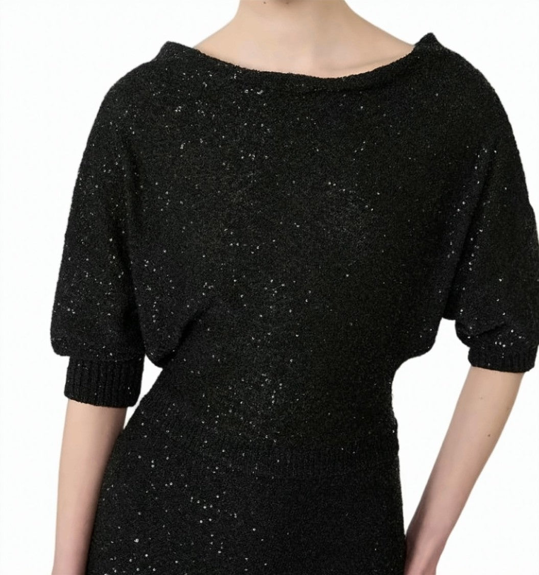 Max Mara Viscose Off Shoulder Midi Dress