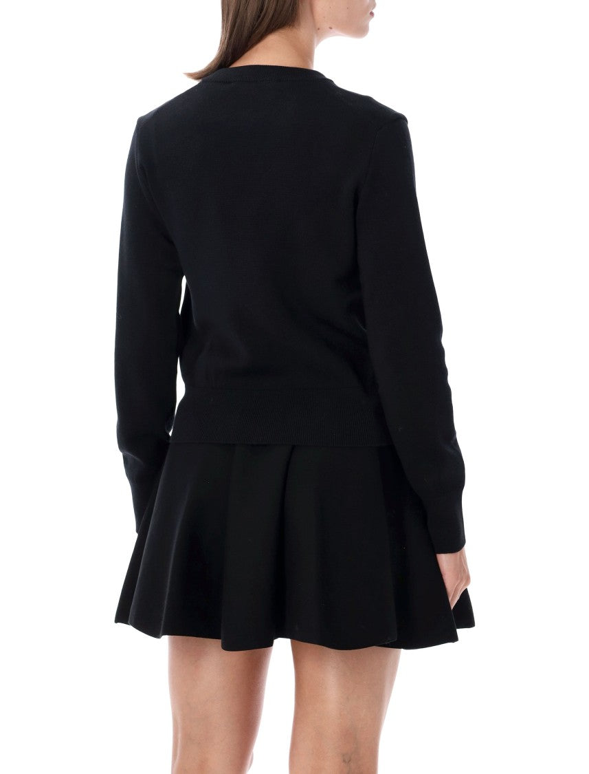 Ami Paris Quota Ami De Coeur V-Neck Wool Cardigan