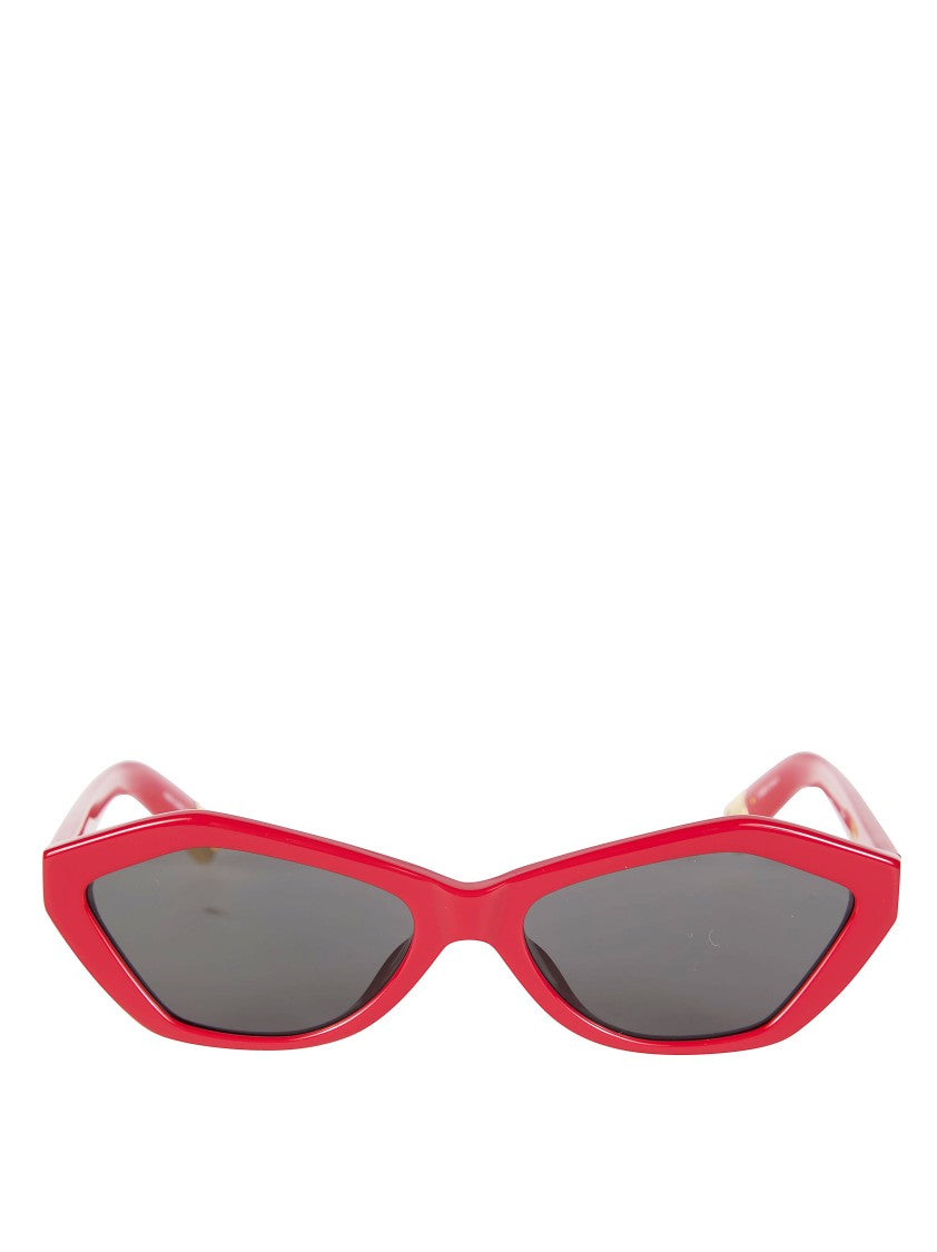 Jacquemus Angular Cat Eye Red Frame Sunglasses