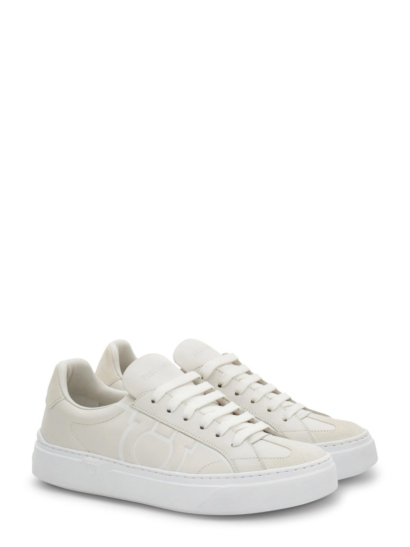 Ferragamo Smooth Leather Low-Top Sneakers With Minimalist Design