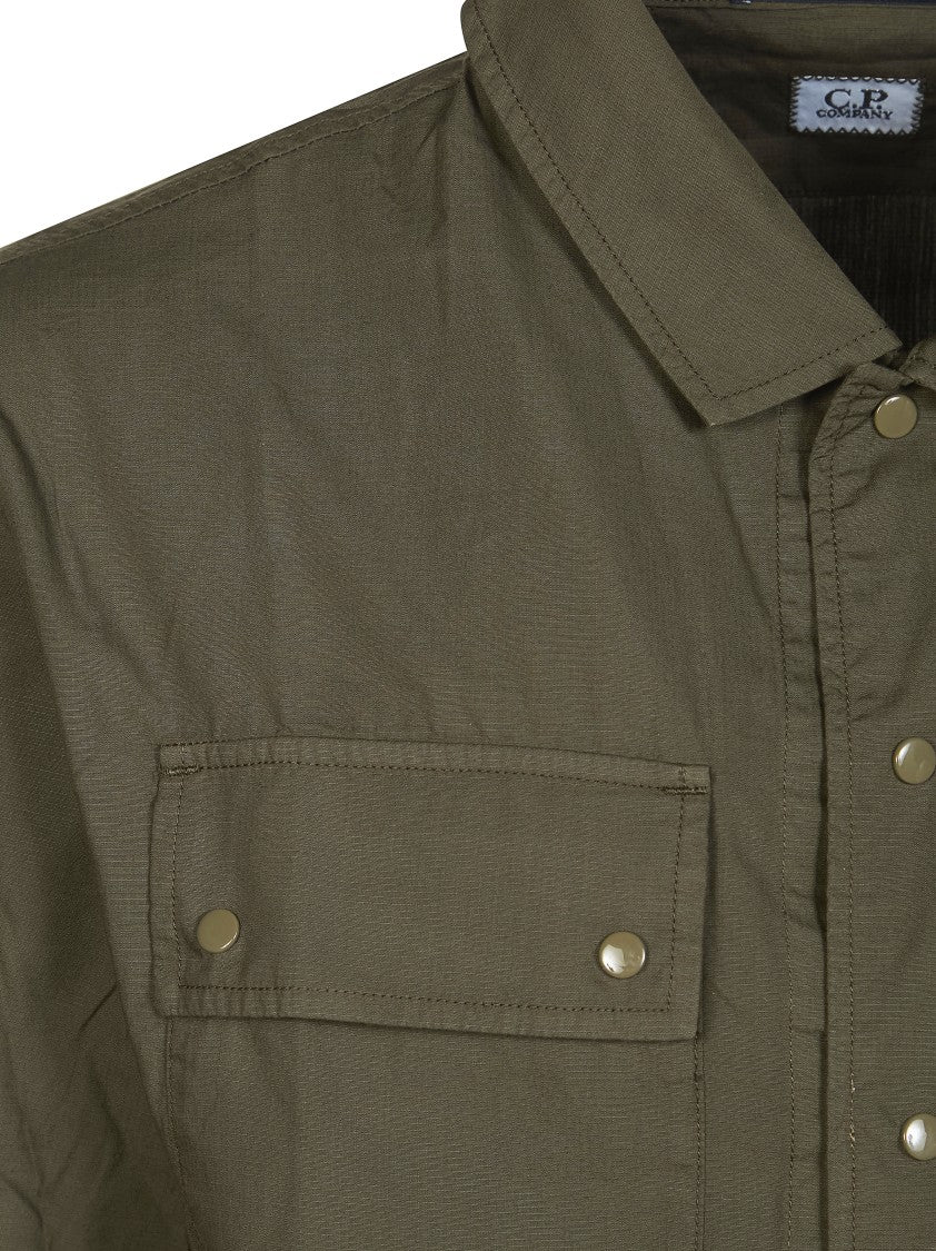 C.P. Company Vibrant Green Utility Short-Sleeved Shirt Jacket