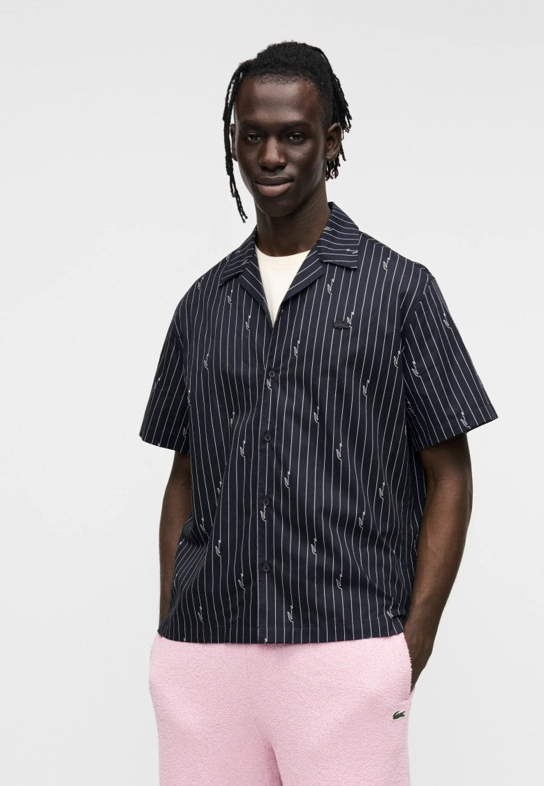 Lacoste Black Twill Relaxed Cotton Shirt